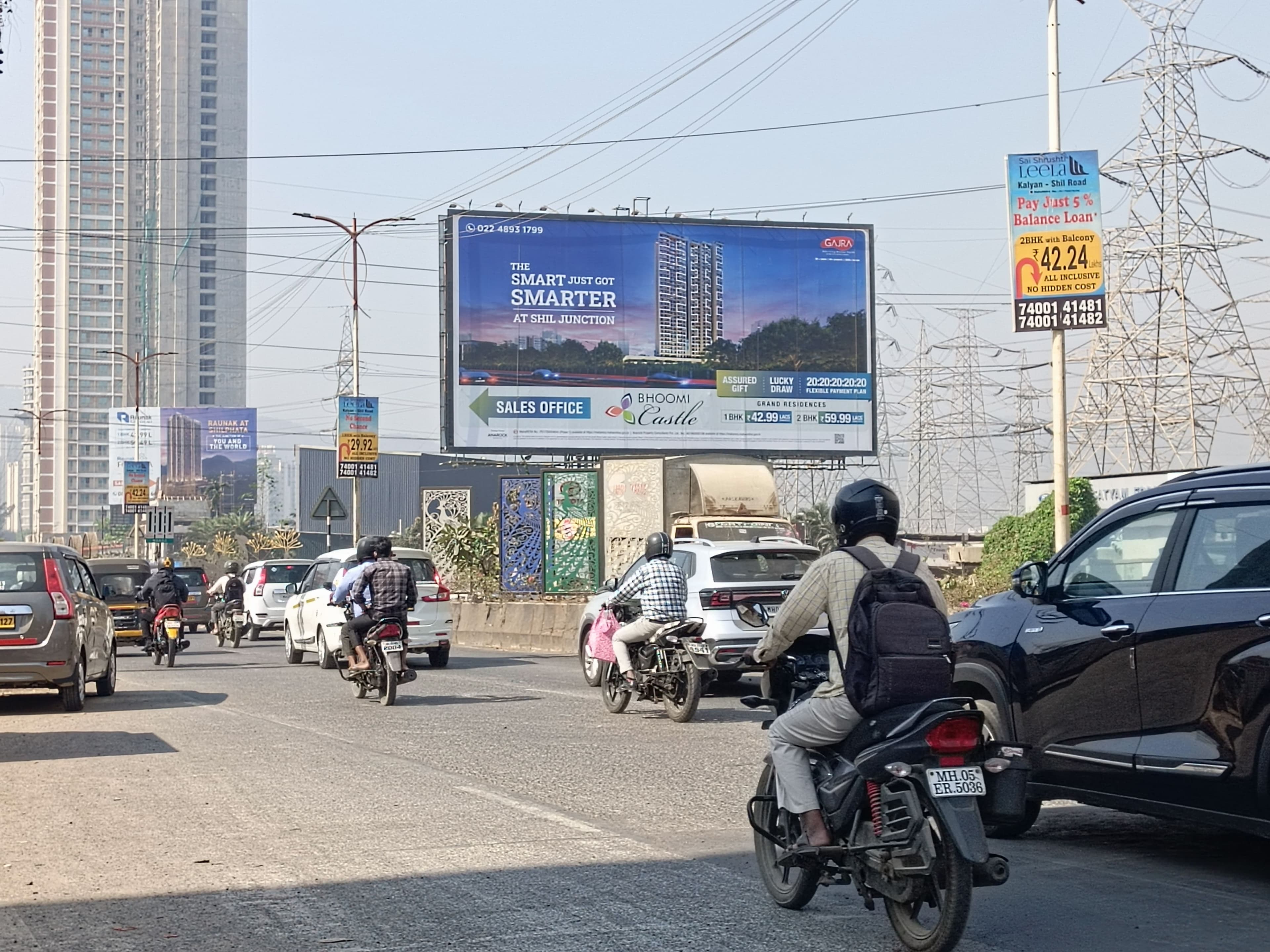 Kalyan-Shil Road outdoor billboard hoarding location photo 2