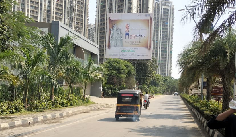 Regency Anantam Towards RustomJee Facing Vicco Naka Billboard 2