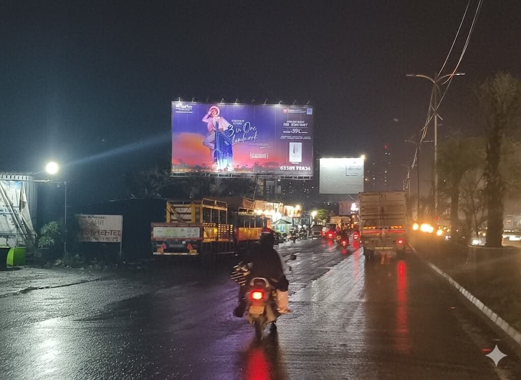 MediaWisse outdoor hoarding at Mahanagar Gas Nr Kongao Toll Plaza Facing Kalyan
