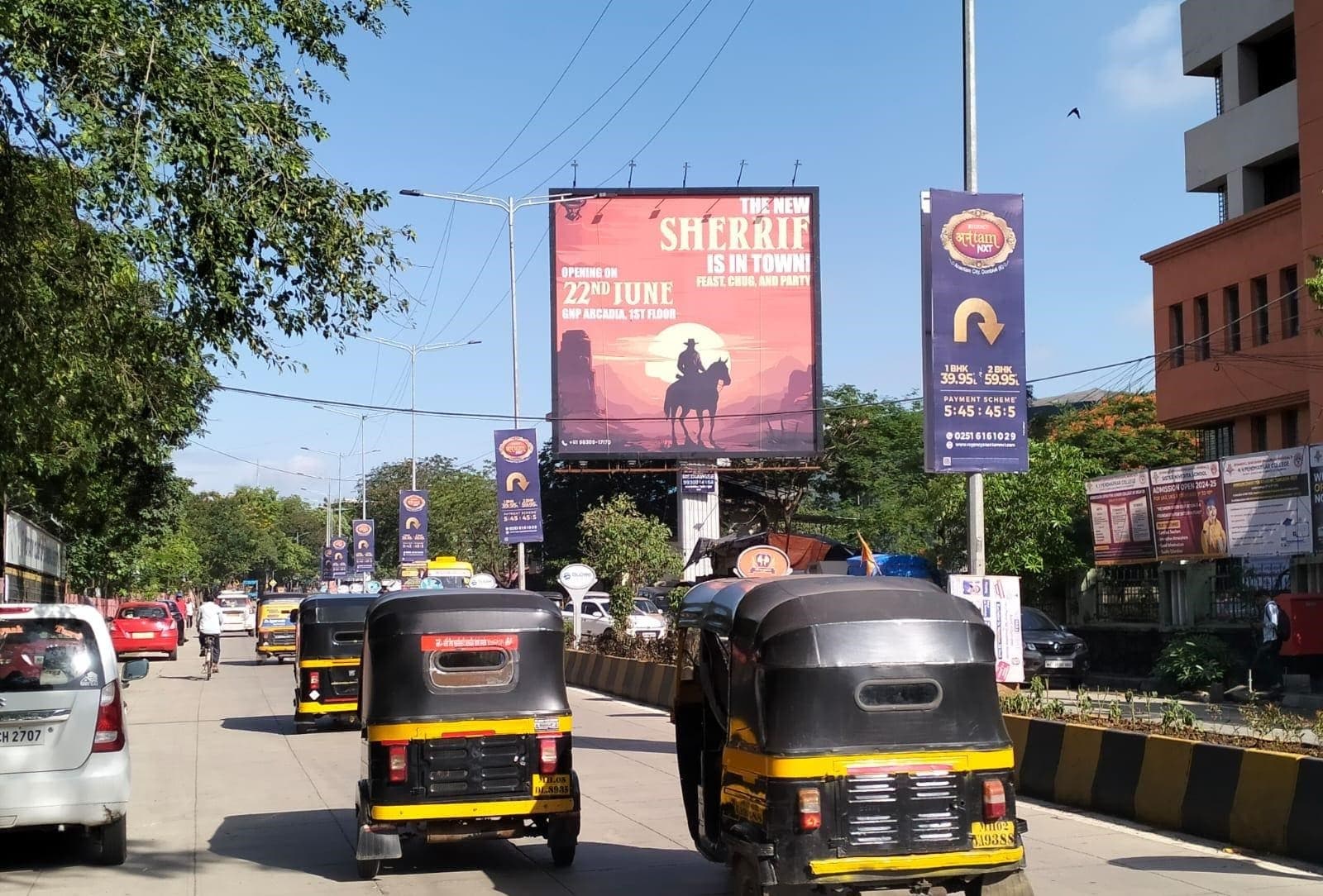 MediaWisse outdoor hoarding at Pendharkar College Facing Regency